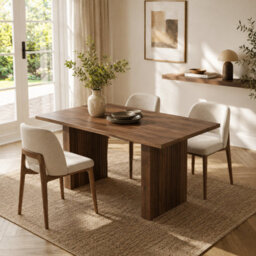 Matteo Extendable Walnut Effect Rectangular Dining Table 140-200Cm - thumbnail 4