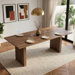 Matteo Extendable Walnut Effect Rectangular Dining Table 140-200Cm - thumbnail 2