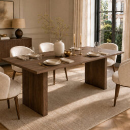 Matteo Extendable Walnut Effect Rectangular Dining Table 140-200Cm - thumbnail 1