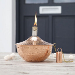 Outdoor Oil Lamp Copper - Garden Fire Bowl - Citronella Lamp - Patio Lighting Garden Lantern - thumbnail 2