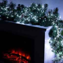 The Christmas Workshop 71739 480 Warm White Micro Led Cluster String Lights With Silver Wire Casing - thumbnail 5