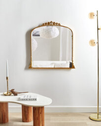 Beliani Wall Mirror Livry 71 Cm 71 Cm Metal Gold - thumbnail 2