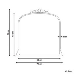 Beliani Wall Mirror Livry 71 Cm 71 Cm Metal Gold - thumbnail 3