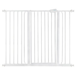 Safetots Extra Tall Metal Safety Gate Pressure Fit, 120.3Cm - 127.9Cm, White, 104Cm In Height, Extra Tall Baby Gate - thumbnail 1