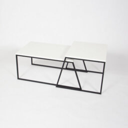 Decortie Pal Modern Coffee Table 88Cm Multipurpose Open Shelf White Living Room H 38Cm - thumbnail 4