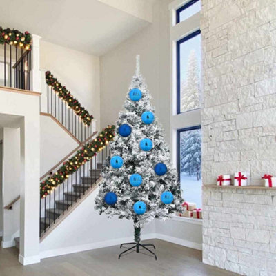 Vidaxl Christmas Bauble Set Xxl 3 Pcs Blue Plastic - image 1