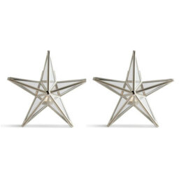 Simpa Decorative Star Tealight Small Metal Candle Holder - Set Of 2 - thumbnail 1
