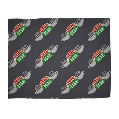 Friends Coffee Shop Fleece Blanket Dark Grey (150Cm X 100Cm) - image 1