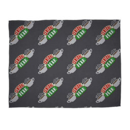 Friends Coffee Shop Fleece Blanket Dark Grey (150Cm X 100Cm)