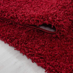 Abaseen 160X230 Cm Red Shaggy Rug - Soft Touch Thick Pile Modern Rugs - Washable Area Rugs For Home And Office - thumbnail 3