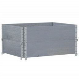 Berkfield Garden Planter Grey 80X60 Cm Solid Wood Pine - thumbnail 5