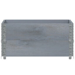 Berkfield Garden Planter Grey 80X60 Cm Solid Wood Pine - thumbnail 3