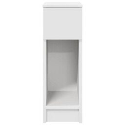 Berkfield Bedside Cabinet With Drawer White 20X36X60 Cm - thumbnail 4