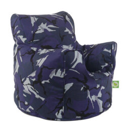Bean Lazy Cotton Blue Urban Camo Bean Bag Arm Chair With Beans Child / Teen Size - thumbnail 2