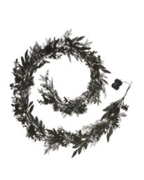 WeRChristmas Black Pine Bauble Christmas Tree Garland 9Ft Decoration With 84 Mixed Finish Baubles