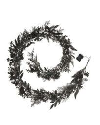 WeRChristmas Black Pine Bauble Christmas Tree Garland 9Ft Decoration With 84 Mixed Finish Baubles - thumbnail 2