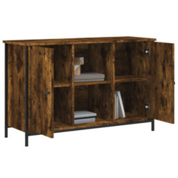 Berkfield Industrial Tv Cabinet Smoked Oak 100X35X65 Cm Engineered Wood - thumbnail 4