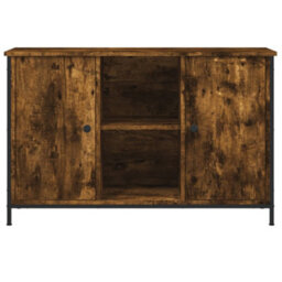 Berkfield Industrial Tv Cabinet Smoked Oak 100X35X65 Cm Engineered Wood - thumbnail 5