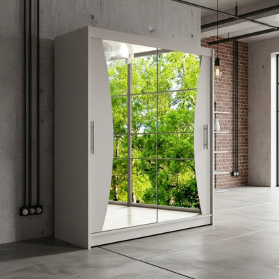 Westa Ix 150 Elegant Mirrored Sliding Cashmere Wardrobe For Contemporary Interiors - image 1