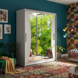 Westa Ix 150 Elegant Mirrored Sliding Cashmere Wardrobe For Contemporary Interiors - thumbnail 3