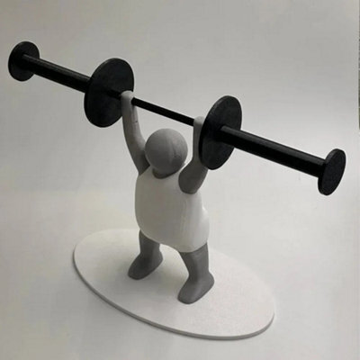 1Pc  Weightlifting Toilet Paper Holder Bathroom Roll Dispenser Storage Rack For Towels Essentials Humorous Decor Only Roll Holder - image 1