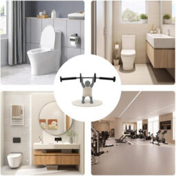 1Pc  Weightlifting Toilet Paper Holder Bathroom Roll Dispenser Storage Rack For Towels Essentials Humorous Decor Only Roll Holder - thumbnail 4