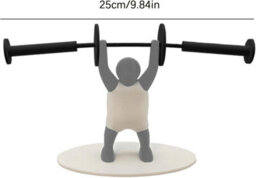 1Pc  Weightlifting Toilet Paper Holder Bathroom Roll Dispenser Storage Rack For Towels Essentials Humorous Decor Only Roll Holder - thumbnail 2