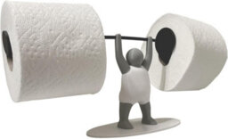1Pc  Weightlifting Toilet Paper Holder Bathroom Roll Dispenser Storage Rack For Towels Essentials Humorous Decor Only Roll Holder - thumbnail 6