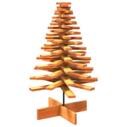 Berkfield Wooden Christmas Tree For Decoration Wax Brown 100 Cm Solid Wood Pine - thumbnail 5