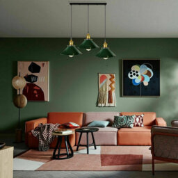 Ledsone 3 Light Green Industrial E27 Pendant Lamp Adjustable Metal Ceiling Light For Kitchen Island  Dining Room - thumbnail 4