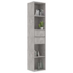 Vidaxl Book Cabinet Concrete Grey 36X30X171 Cm Engineered Wood - thumbnail 3