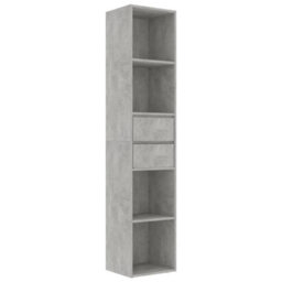 Vidaxl Book Cabinet Concrete Grey 36X30X171 Cm Engineered Wood - thumbnail 2