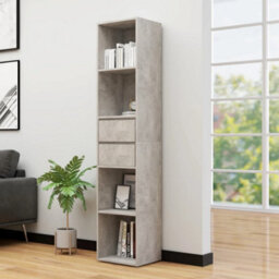 Vidaxl Book Cabinet Concrete Grey 36X30X171 Cm Engineered Wood - thumbnail 1