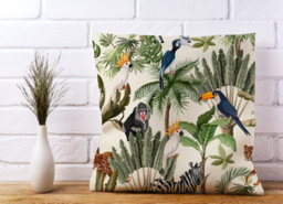 Warren Reed Designer Exotic Trees And Animals Cushions 45Cm X 45Cm - thumbnail 2