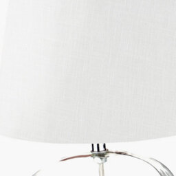 Pacific Lifestyle Coastal Clear Glass Table Lamp With White Shade - thumbnail 4
