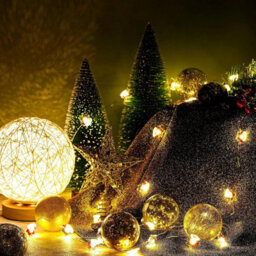 Accessotech Gold Christmas Tree Bauble And Star Decoration Set Of 24 Shatterproof Hanging Ornaments - thumbnail 2