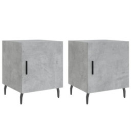Berkfield Bedside Cabinets 2 Pcs Concrete Grey 40X40X50 Cm Engineered Wood - thumbnail 2