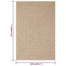 Walplus Rug Zizur 120X170 Cm Jute Look Indoor And Outdoor - thumbnail 8
