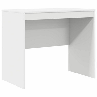 Berkfield Modern Computer Desk White Engineered Wood 90 X 50 X 76 Cm Tough - image 1