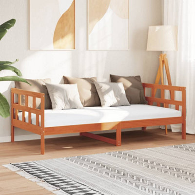 Berkfield Day Bed Without Mattress Wax Brown 80X200 Cm Solid Wood Pine - image 1