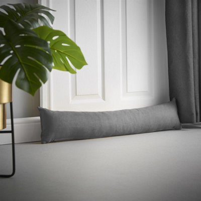 Luxury Living Velvet Chenille Draught Excluder 90Cm X 15Cm X 15Cm Slate - image 1