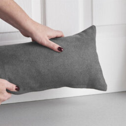Luxury Living Velvet Chenille Draught Excluder 90Cm X 15Cm X 15Cm Slate - thumbnail 2