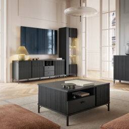Furniture To Go Lusaka Coffee Table 2 Door 1 Drawer In Black Graphite - thumbnail 4