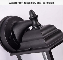 Wall Led Porch Outdoor Mounted Wall Light Retro Black Wall Lamp - thumbnail 5