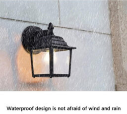 Wall Led Porch Outdoor Mounted Wall Light Retro Black Wall Lamp - thumbnail 3