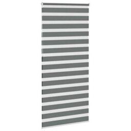 Berkfield Modern Zebra Blind Dark Grey 100X230 Cm Fabric Width 95.9 Cm Polyester - thumbnail 4