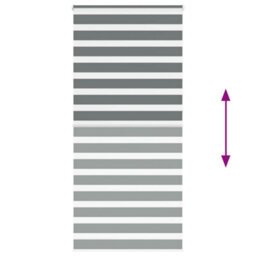 Berkfield Modern Zebra Blind Dark Grey 100X230 Cm Fabric Width 95.9 Cm Polyester - thumbnail 5
