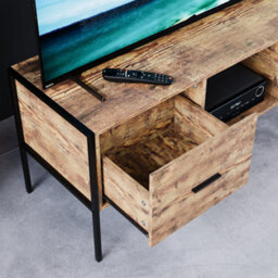 Lassic Vida Designs Brooklyn Dark Wood 2 Drawer Industrial Tv Unit Stand - thumbnail 5
