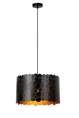 Lucide Almelo Pendant Light Diameter 40Cm 1Xe27 - Black - image 1