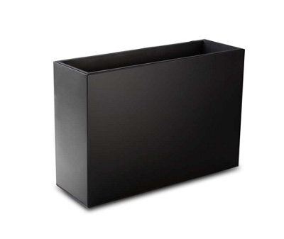 Primrose Black Zinc Tall Trough Planter With Insert L80Cm - image 1
